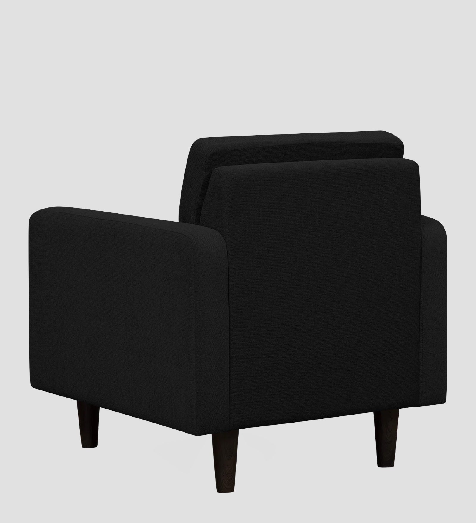 Noha Fabric 1 Seater Sofa In  Zed Black Colour - Febonic Living