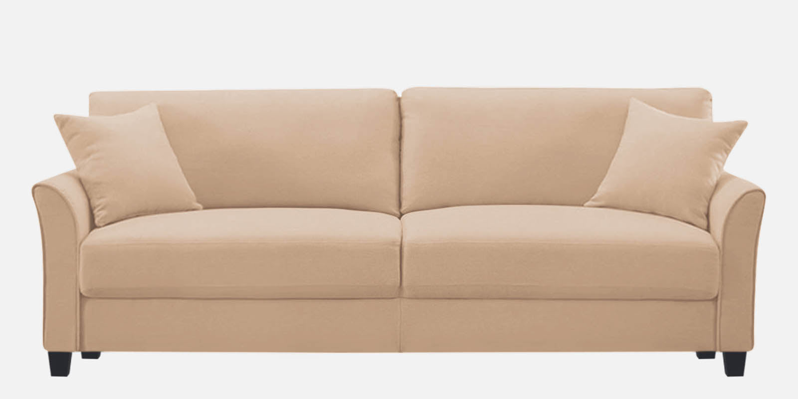 Daroo Velvet 3 Seater Sofa in Camel Beige Colour