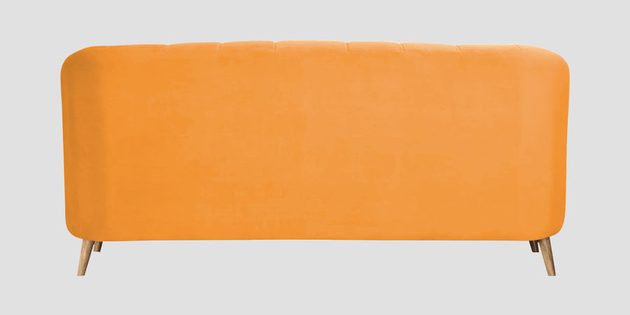 Kaylee Velvet 3 Seater Sofa In Tangerine Orange Colour - Febonic Living