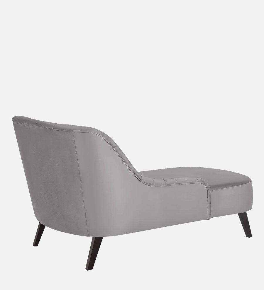Flora Velvet Rhs Chaise Lounger In Concrete Grey Colour - Febonic Living