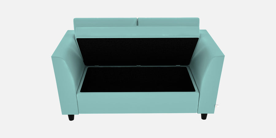 Bristo Velvet 2 Seater Sofa In Barmunda Aqua Colour With Storage - Febonic Living