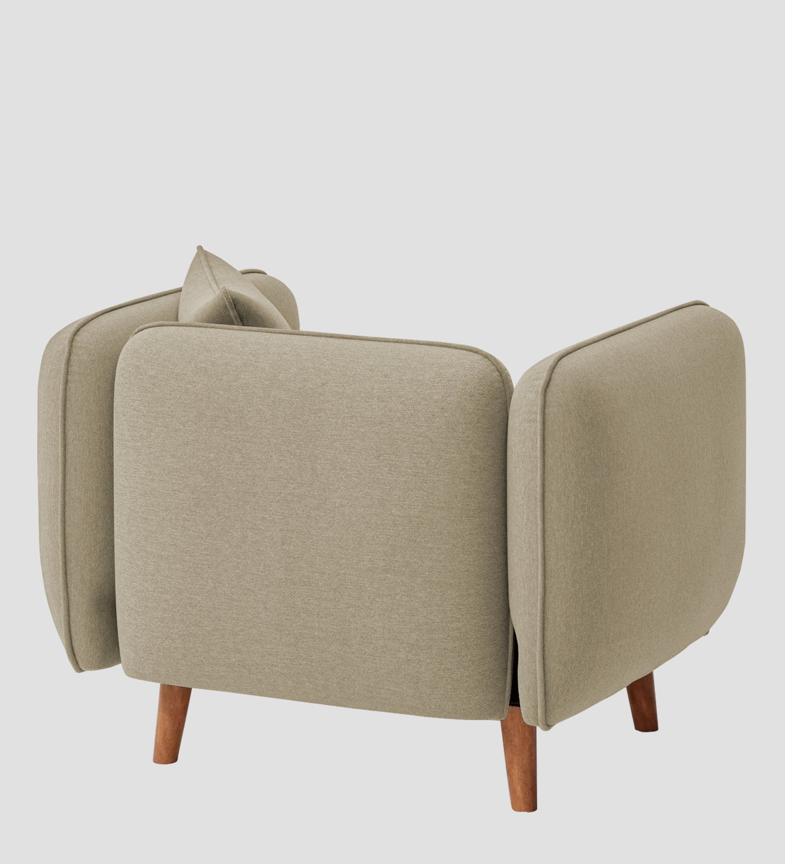 Reva Fabric 1 Seater Sofa In  Honey Beige Colour - Febonic Living