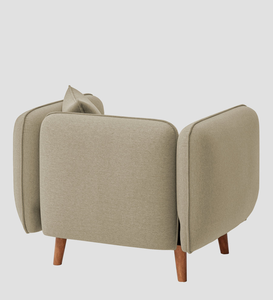 Reva Fabric 1 Seater Sofa In Honey Beige Colour - Febonic Living