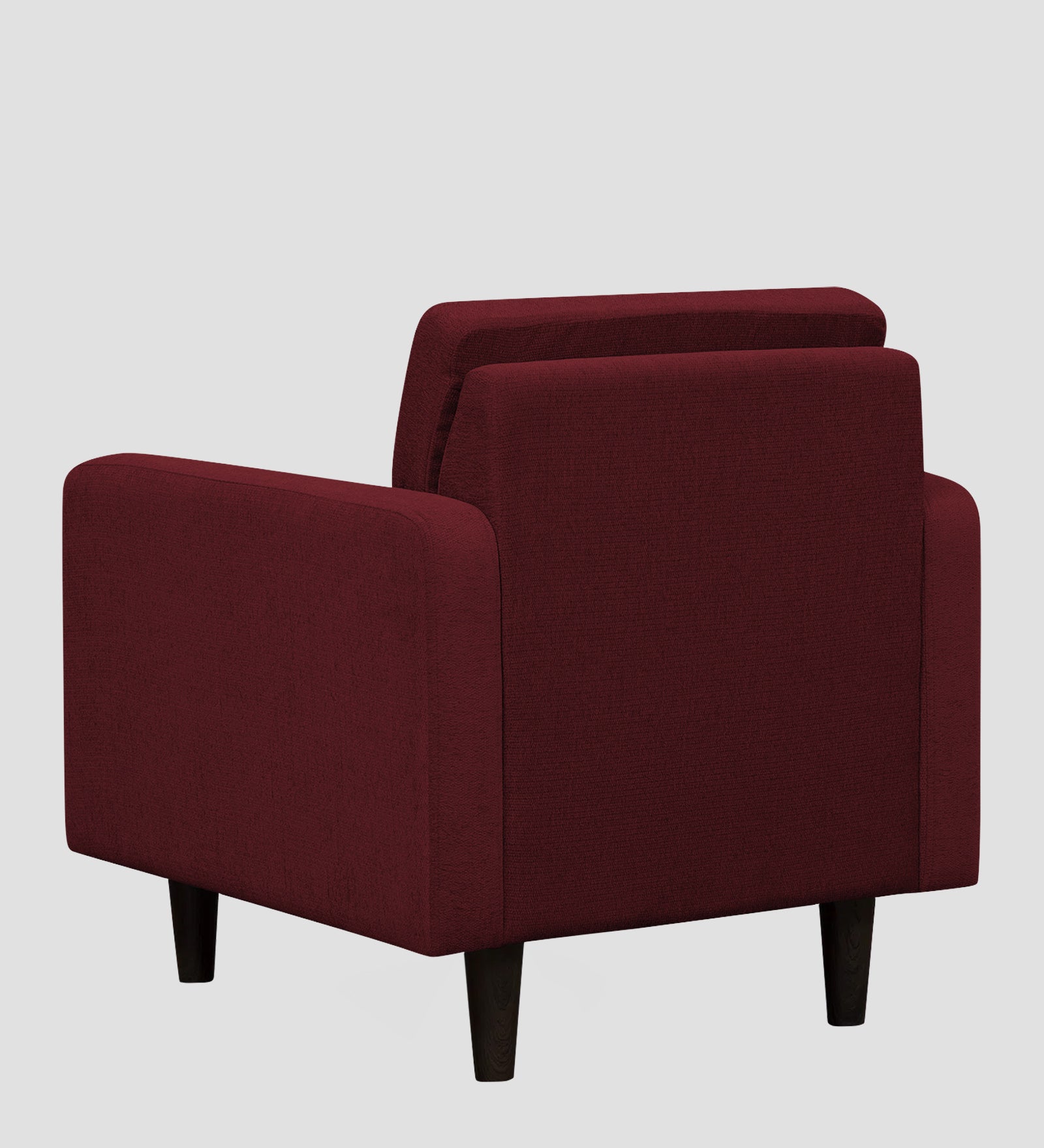 Noha Fabric 1 Seater Sofa In  Blood Maroon Colour - Febonic Living