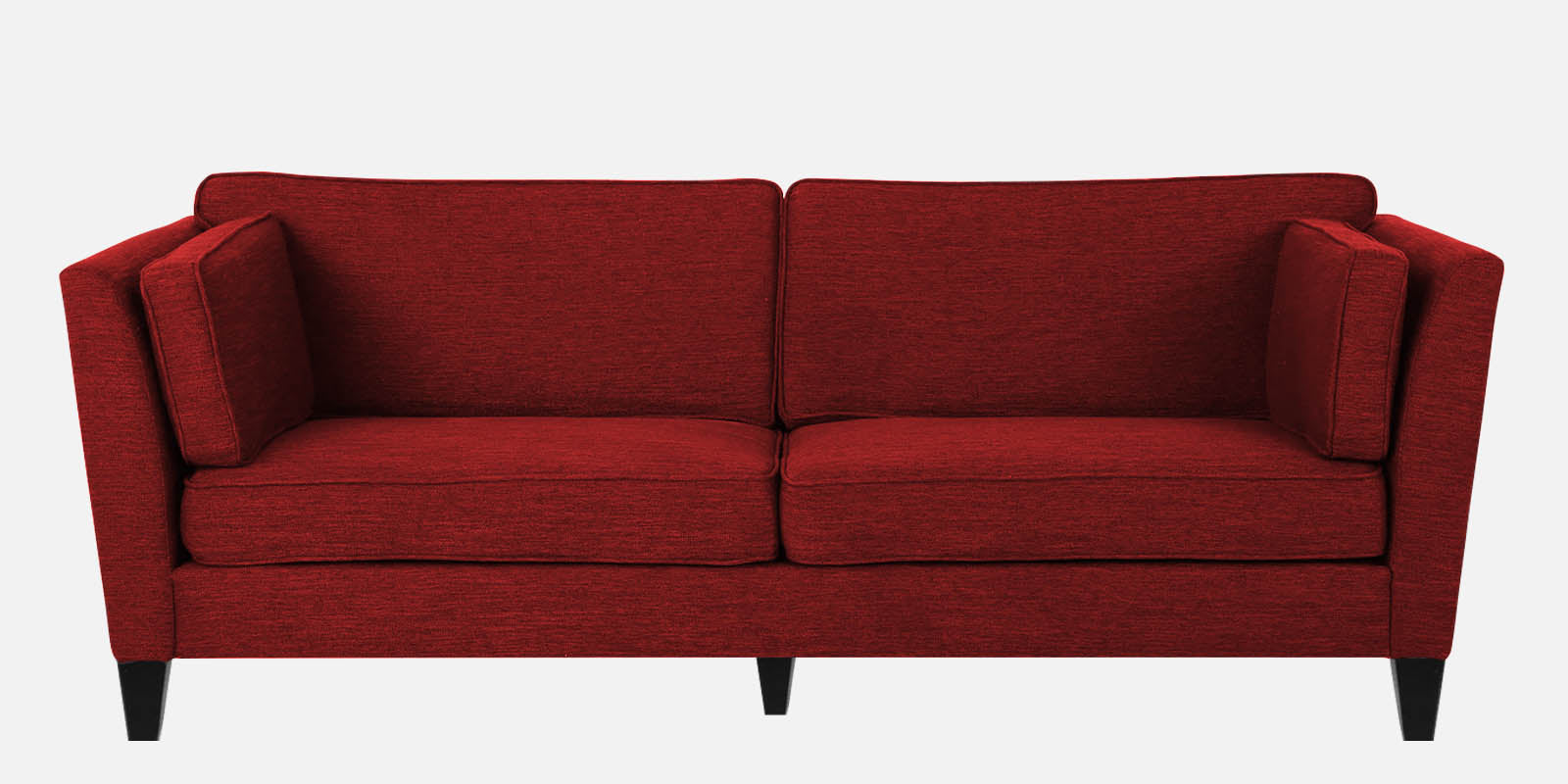 Nigar Fabric 3 Seater Sofa in Blood Maroon Colour