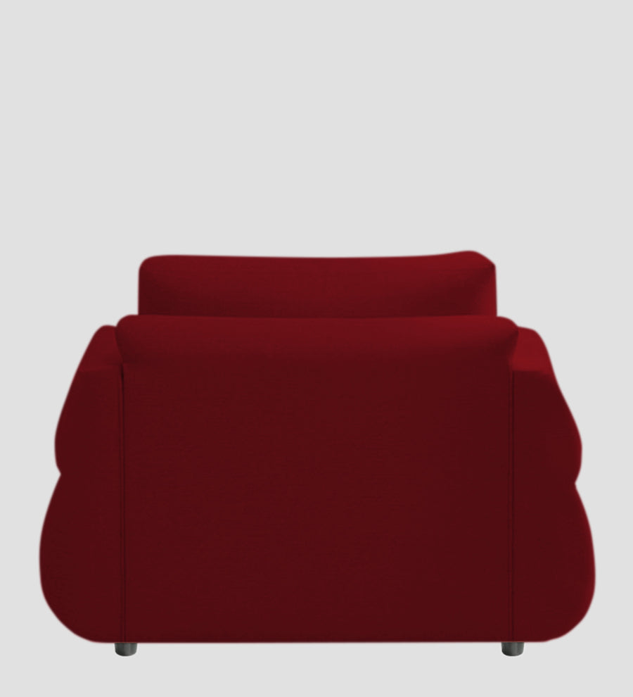 Jack Fabric 1 Seater Sofa In Ruby Red Colour - Febonic Living