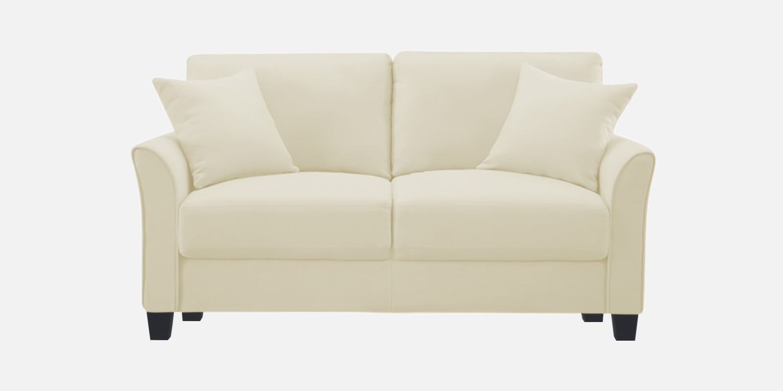 Daroo Velvet 2 Seater Sofa In Warm White Colour