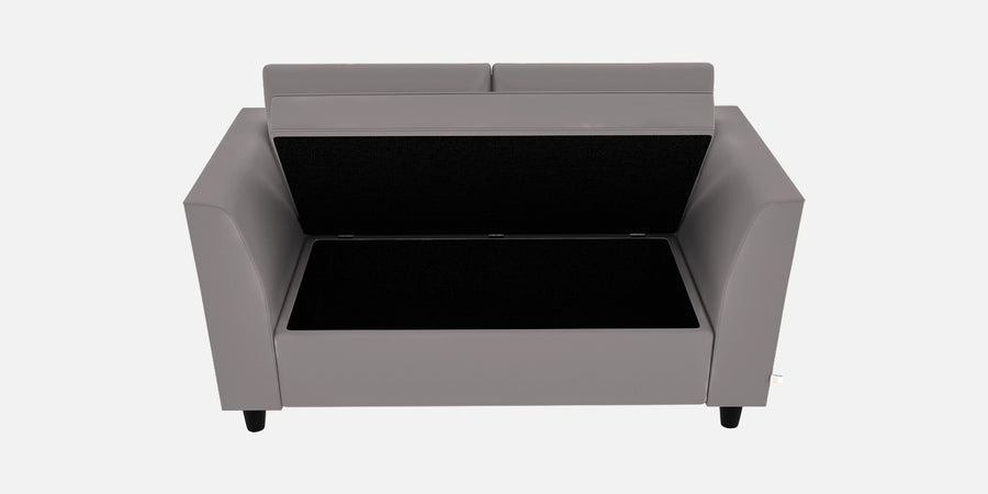 Bristo Velvet 2 Seater Sofa In Pearl Grey Colour With Storage - Febonic Living