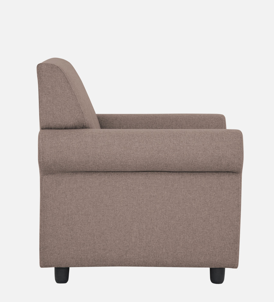 Ribby Fabric 1 Seater Sofa In Kadhi Beige Colour - Febonic Living