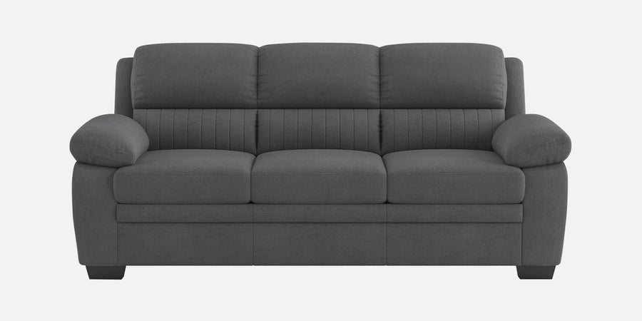 Cantaberry Velvet 3 Seater Sofa In Davy Grey Colour - Febonic Living