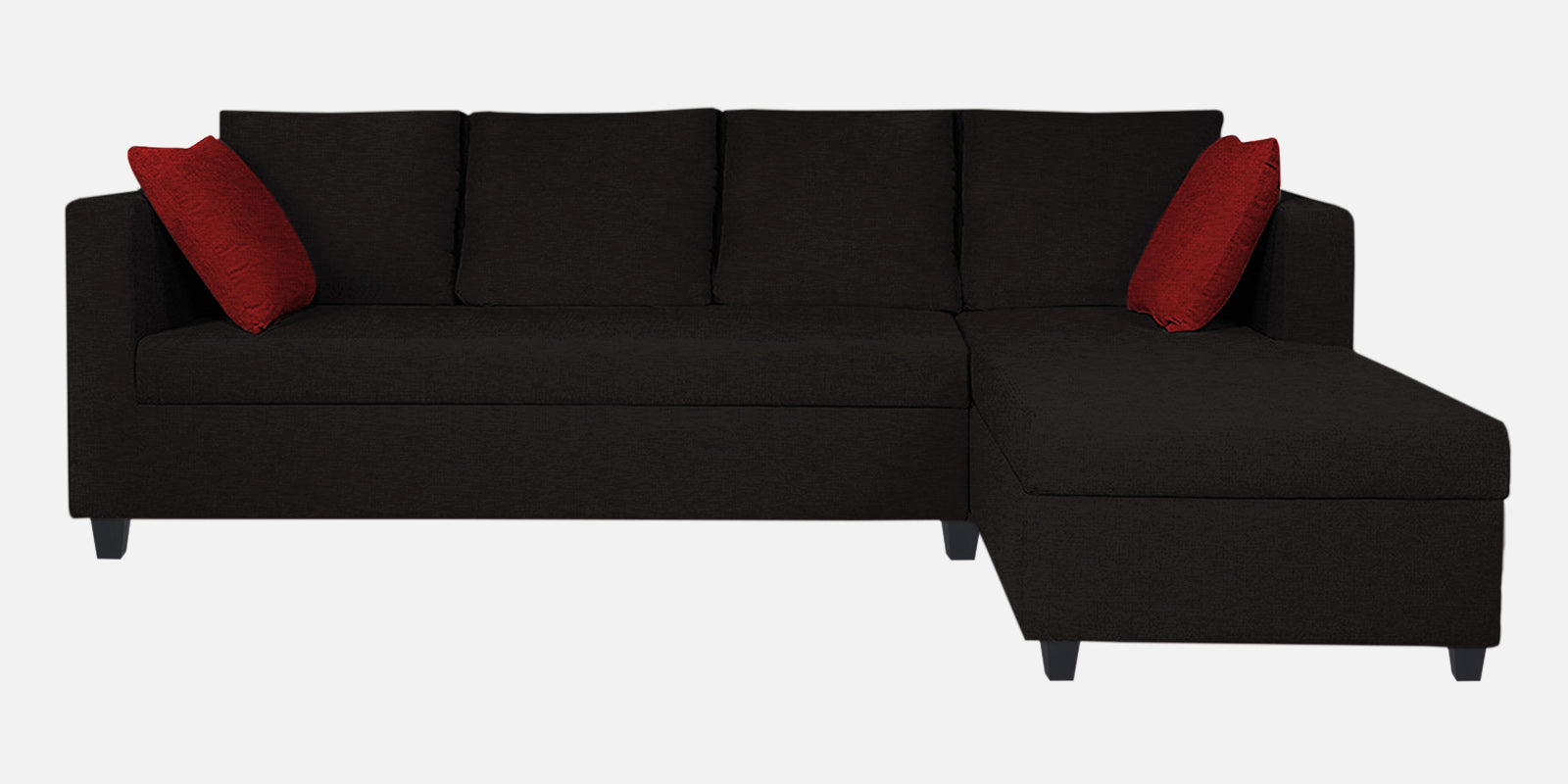 Nebula Fabric LHS Sectional Sofa (3+Lounger) in Cara Brown Colour