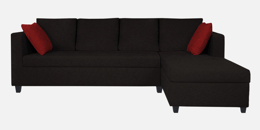 Nebula Fabric Lhs Sectional Sofa 3 Lounger In Cara Brown Colour - Febonic Living