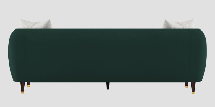 Hairo Velvet 3 Seater Sofa In Forest Green Colour - Febonic Living