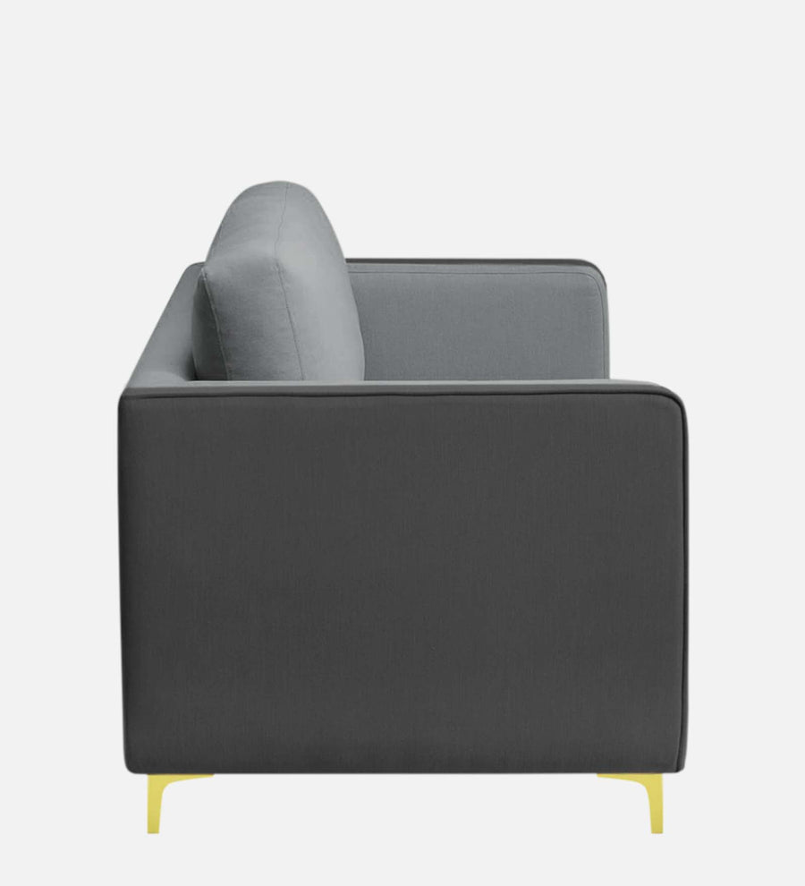 Visky Velvet 1 Seater Sofa In Pearl Grey And Hory Grey Colour - Febonic Living