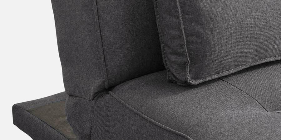 Jerry Fabric 3 Seater Convertible Sofa Cum Bed In Sudo Grey Colour - Febonic Living