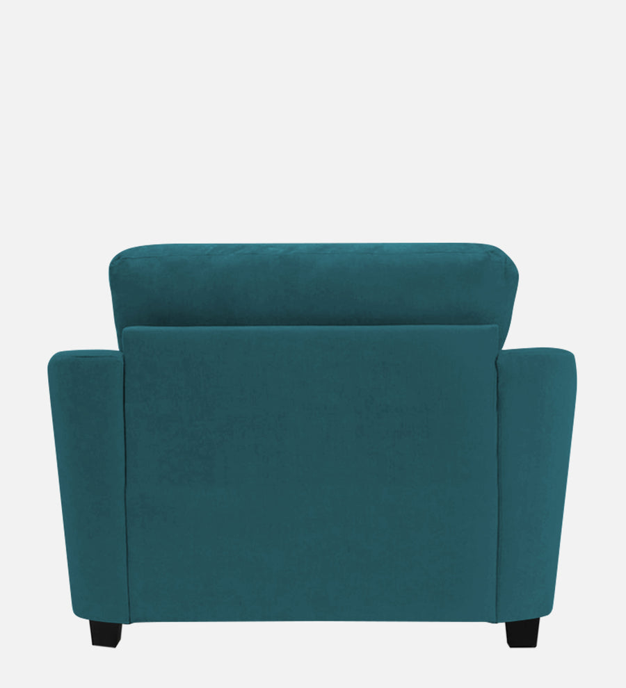 Mulan Fabric 1 Seater Sofa In Water Blue Colour - Febonic Living