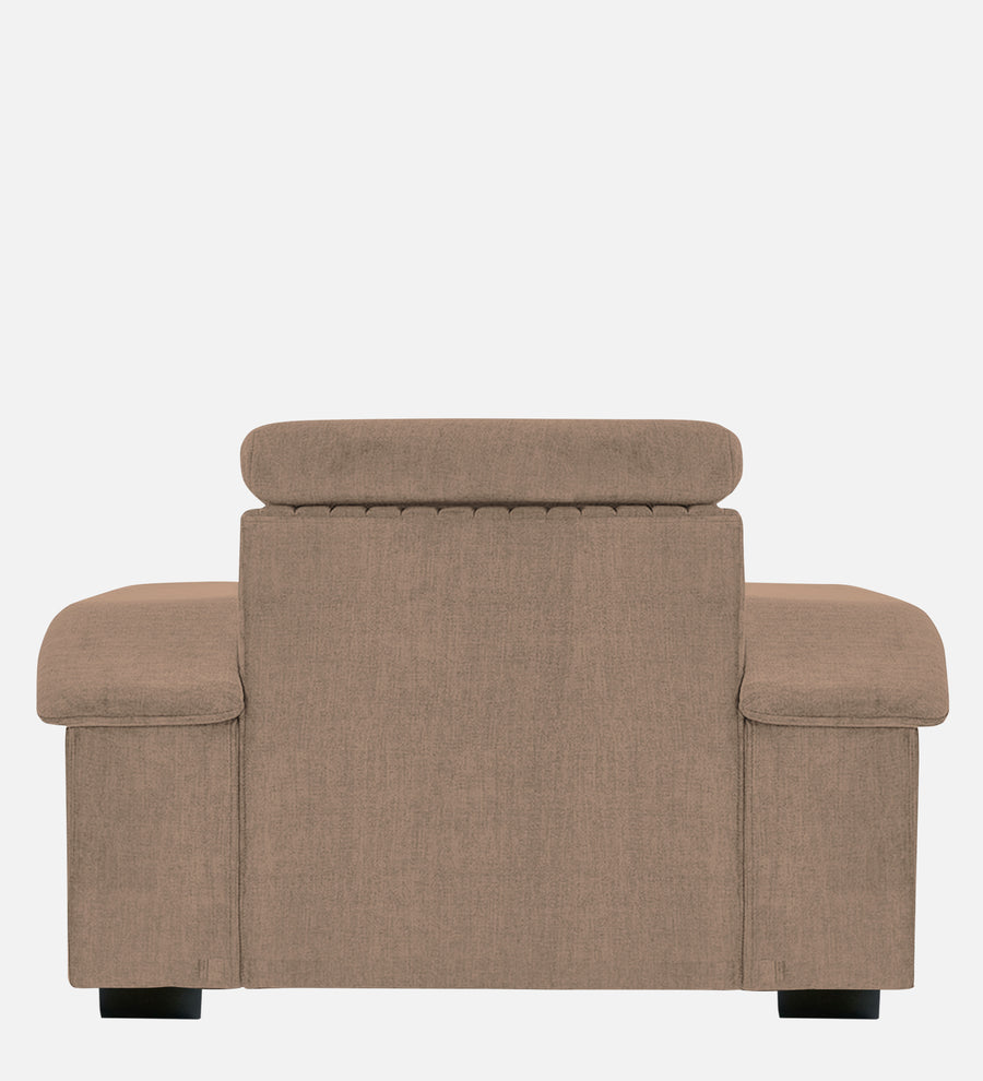 Draco Fabric 1 Seater Sofa In Cookie Beige Colour - Febonic Living
