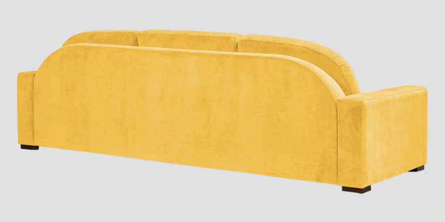 Dara Fabric 3 Seater Sofa In Bold Yellow Colour - Febonic Living