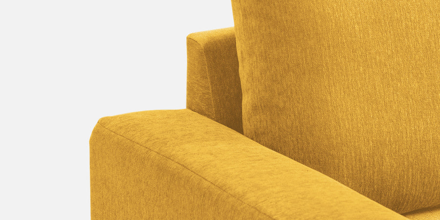 Kara Fabric 2 Seater Pull Out Sofa Cum Bed In Bold Yellow Colour - Febonic Living