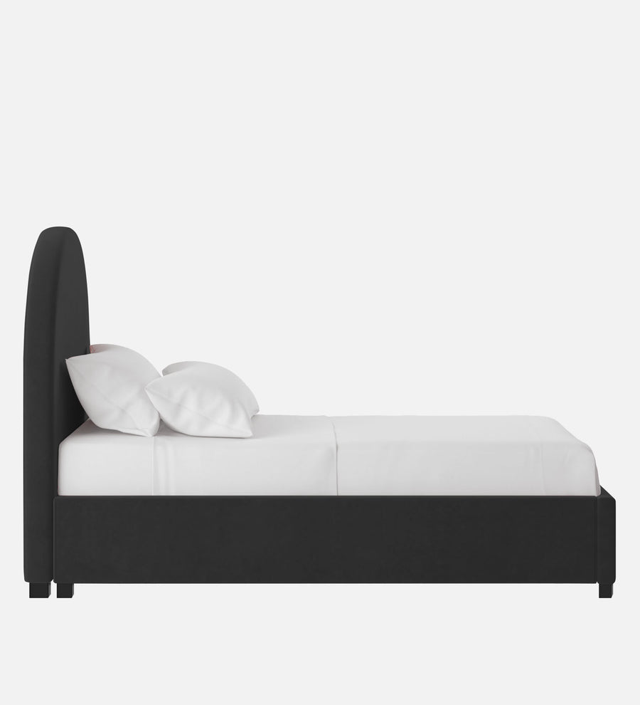 Maro Velvet Upholstered King Size Bed In Hory Grey Colour - Febonic Living