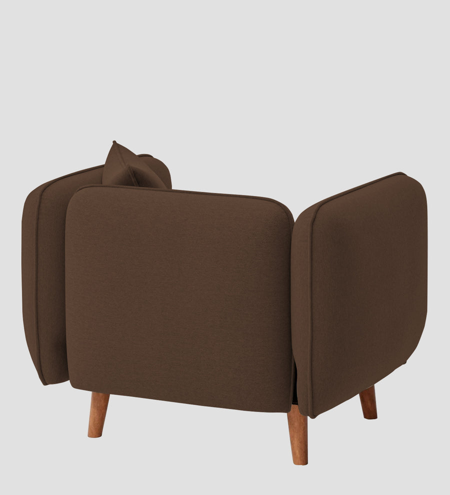 Reva Fabric 1 Seater Sofa In Ash Brown Colour - Febonic Living