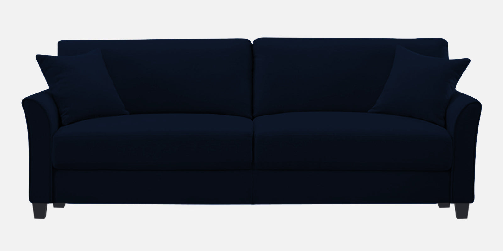 Daroo Velvet 3 Seater Sofa In Dark Blue Colour