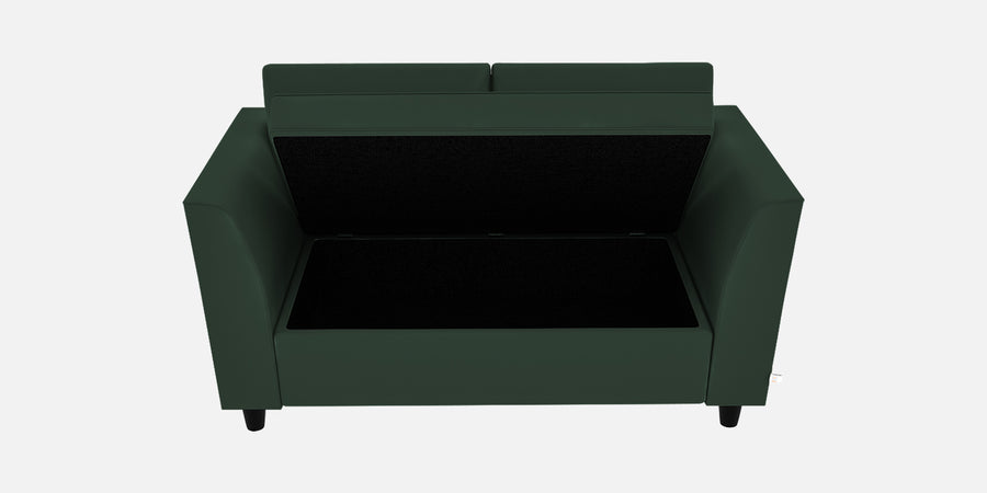Bristo Velvet 2 Seater Sofa In Amazon Green Colour With Storage - Febonic Living