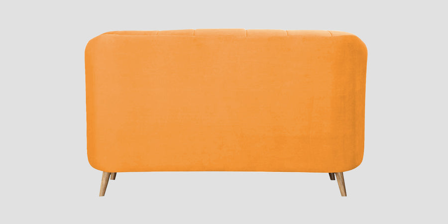 Kaylee Velvet 2 Seater Sofa In Tangerine Orange Colour - Febonic Living