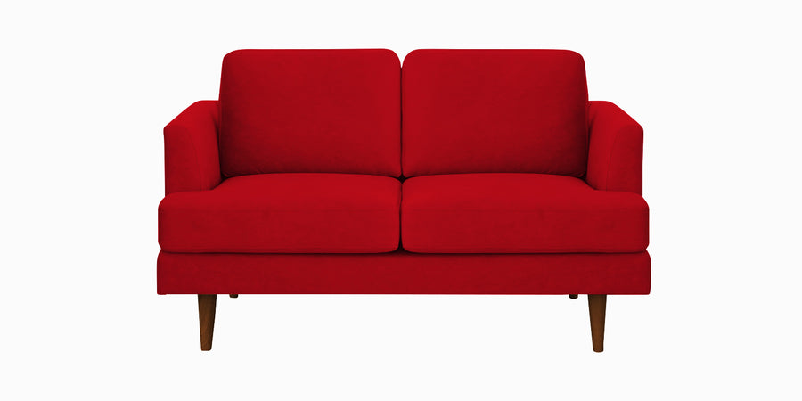 Motra Velvet 2 Seater Sofa In Berry Maroon Colour - Febonic Living