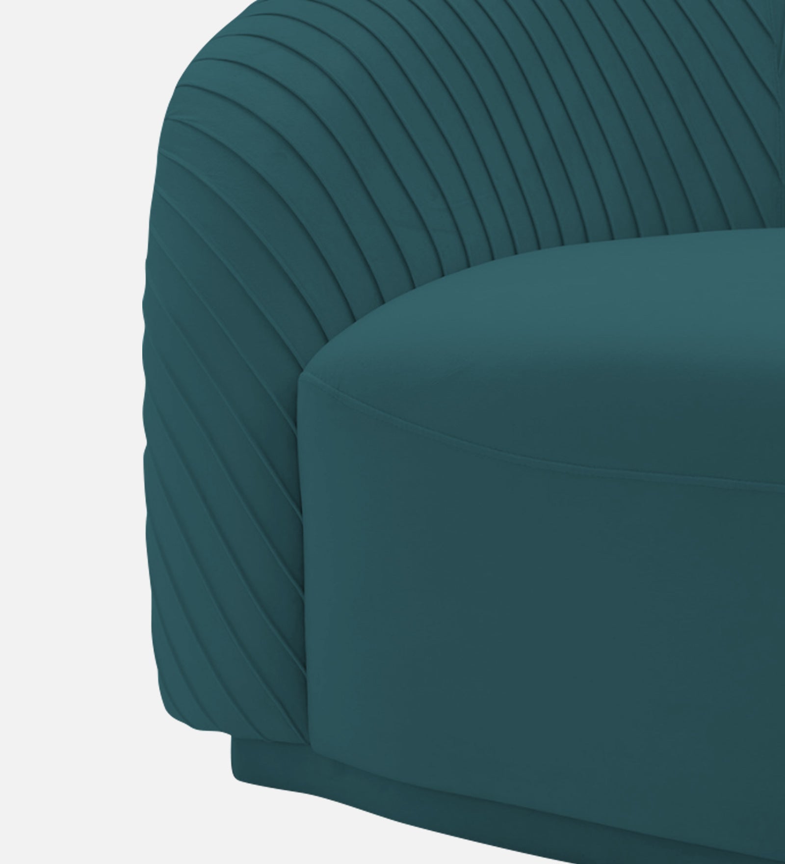 Yara Velvet Fabric 1 Seater Sofa in Arabian Green Colour