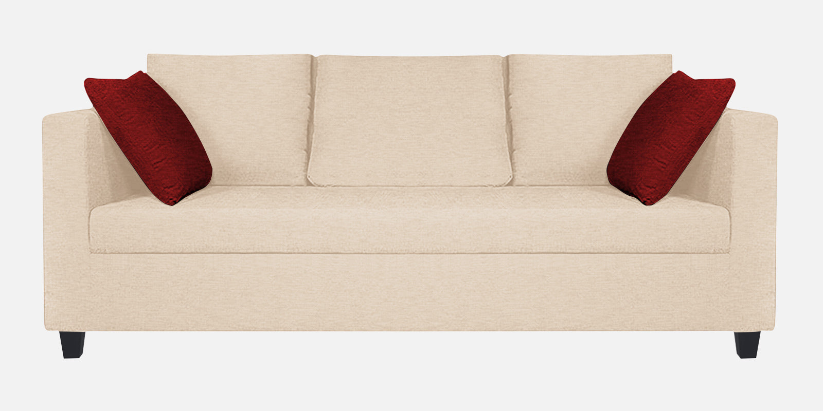 Nuska Fabric 3 Seater Sofa in Woom Beige Colour