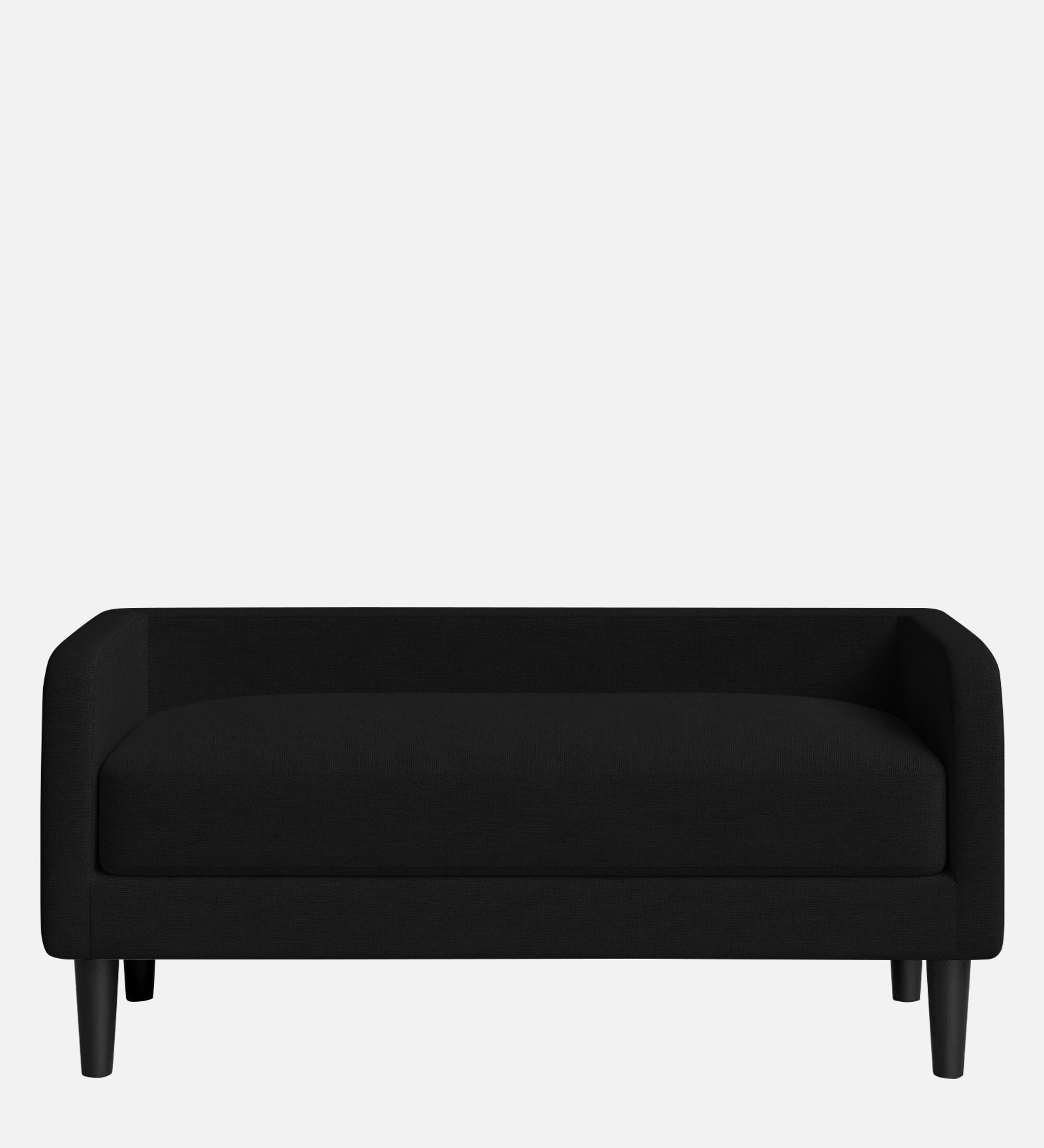 Maya Fabric Bench In Zed Black Colour