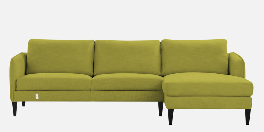 Piku Fabric Lhs Sectional Sofa 3 Lounger In Parrot Green Colour - Febonic Living