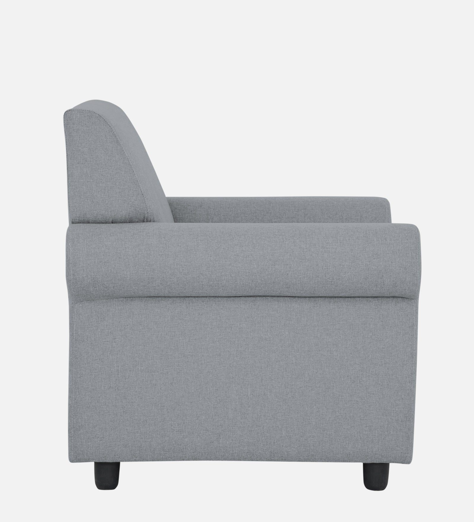 Ribby Fabric 1 Seater Sofa in Coin Grey Colour