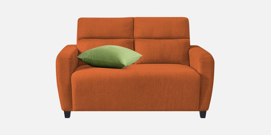 Bakadi Fabric 2 Seater Sofa In Vivid Orange Colour - Febonic Living