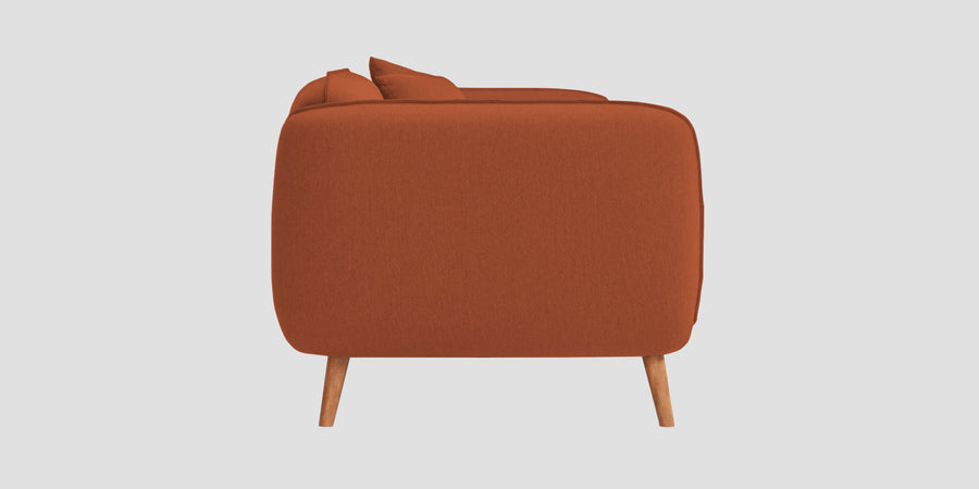 Zia Fabric 2 Seater Sofa In Royal Orange Colour - Febonic Living