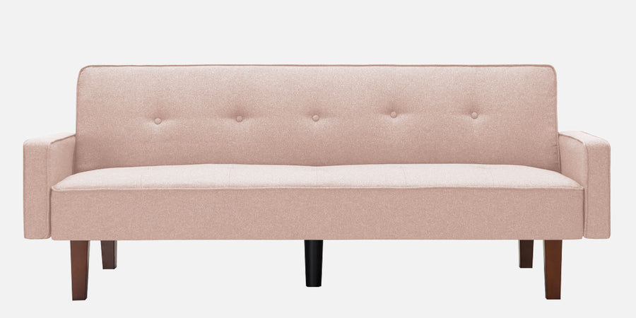 Nebia Fabric 3 Seater Convertible Sofa Cum Bed In Woom Beige Colour - Febonic Living