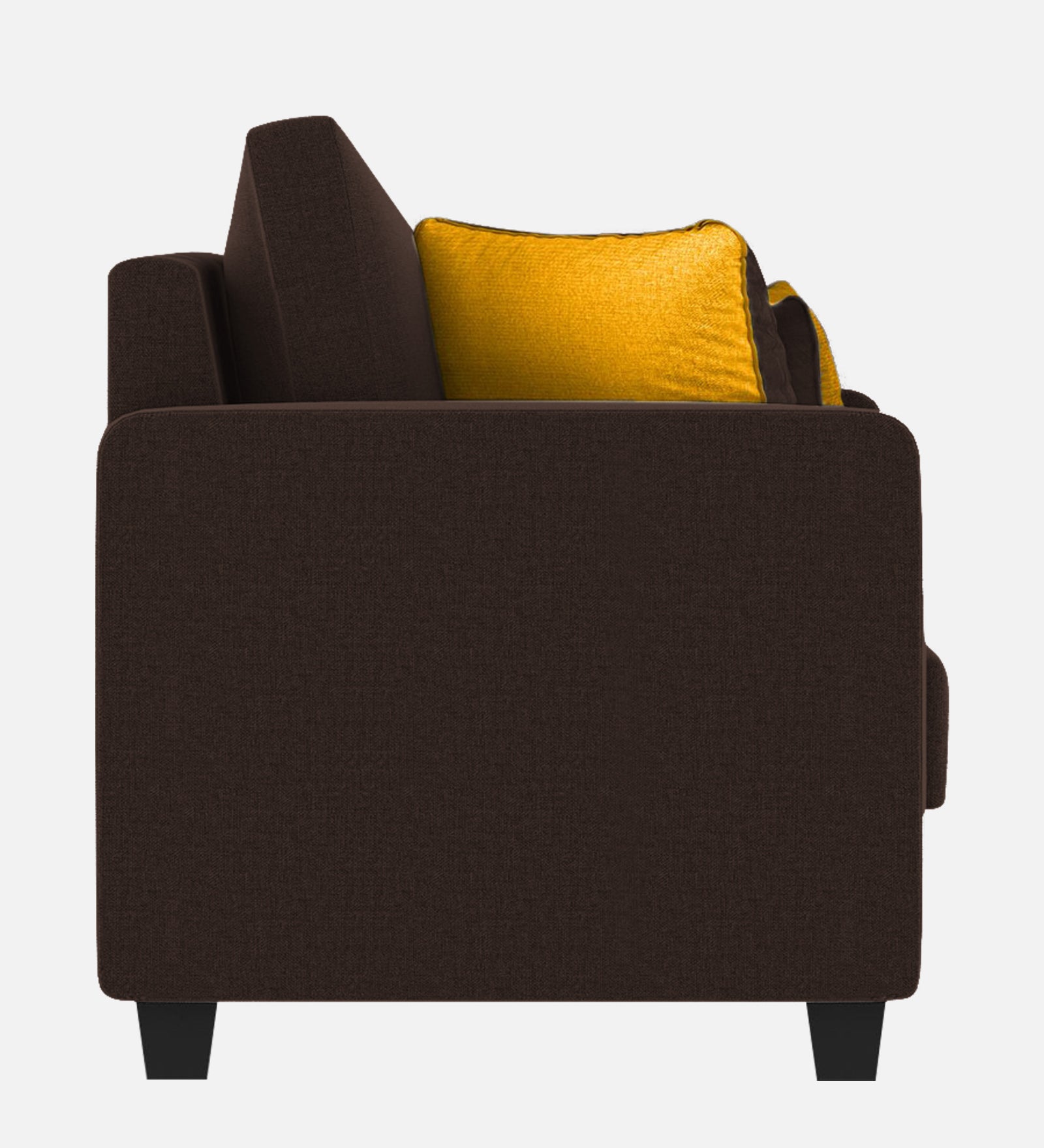 Nabi Fabric 1 Seater Sofa In Coffee Brown Colour