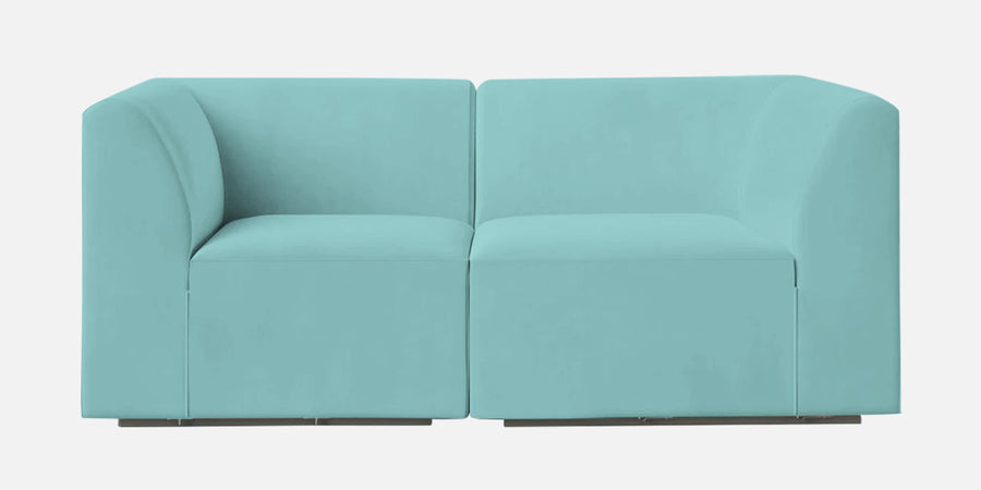 Bufa Velvet 2 Seater Sofa In Aqua Blue Colour - Febonic Living