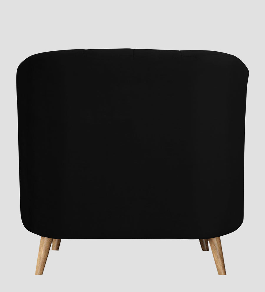 Kaylee Velvet 1 Seater Sofa In Adam Black Colour - Febonic Living