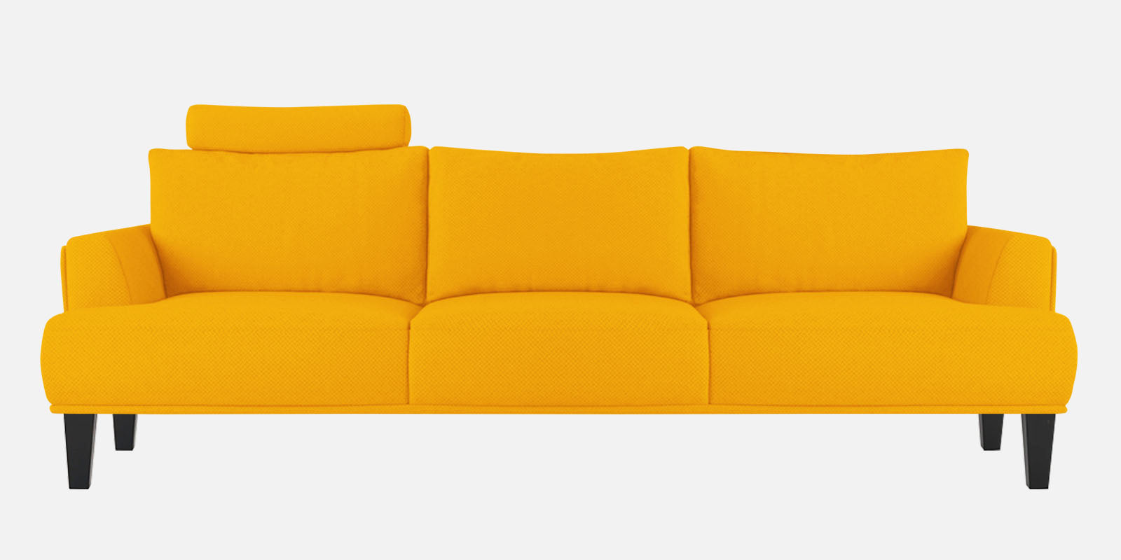 Como Fabric 3 Seater Sofa in Bold Yellow Colour