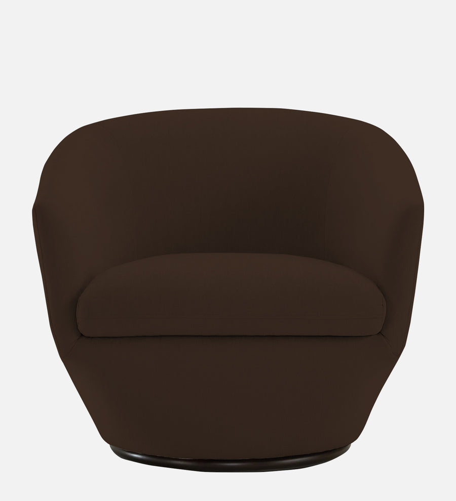 Haddie Velvet Swivel Chair In Cholocate Brown Colour - Febonic Living