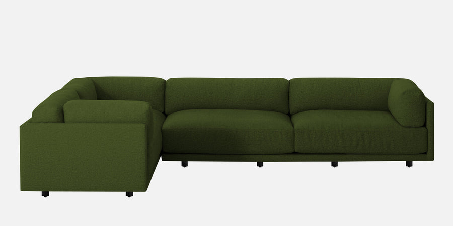 Nixon Fabric 6 Seater Lhs Corner Sofa In Olive Green Colour - Febonic Living