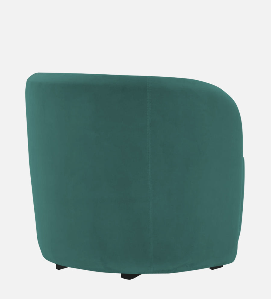 Lucky Velvet Lounge Chair In Pine Green Colour - Febonic Living