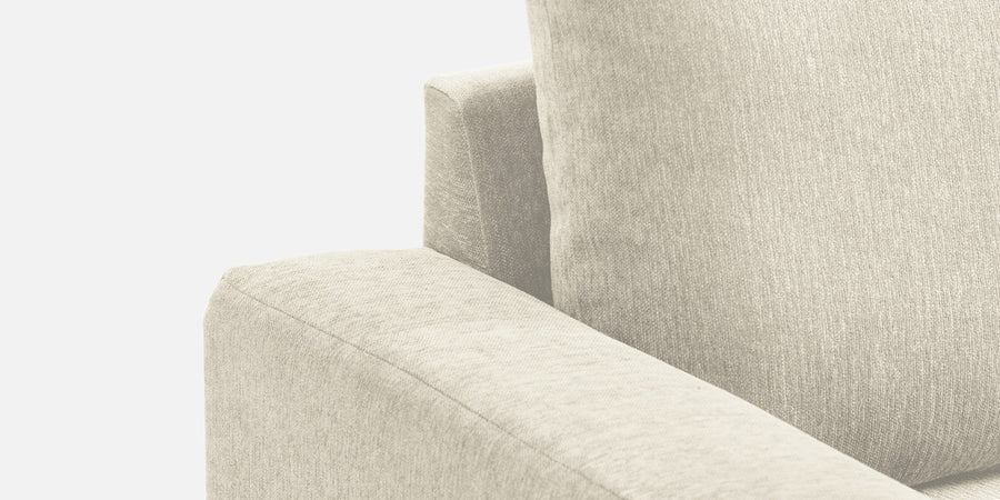 Kara Fabric 3 Seater Pull Out Sofa Cum Bed In Ivory Cream Colour - Febonic Living