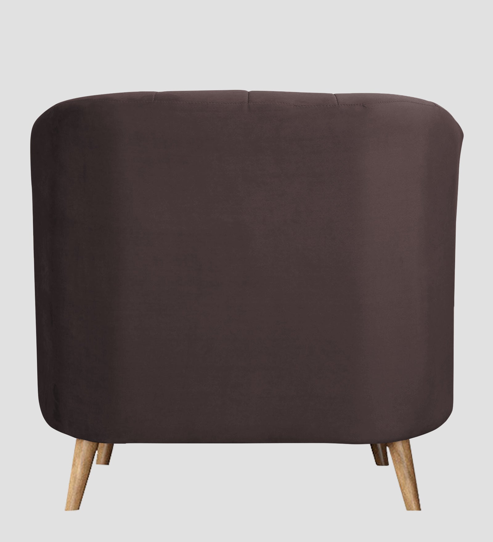 Nancy Velvet 1 Seater Sofa in Mocha Brown Colour