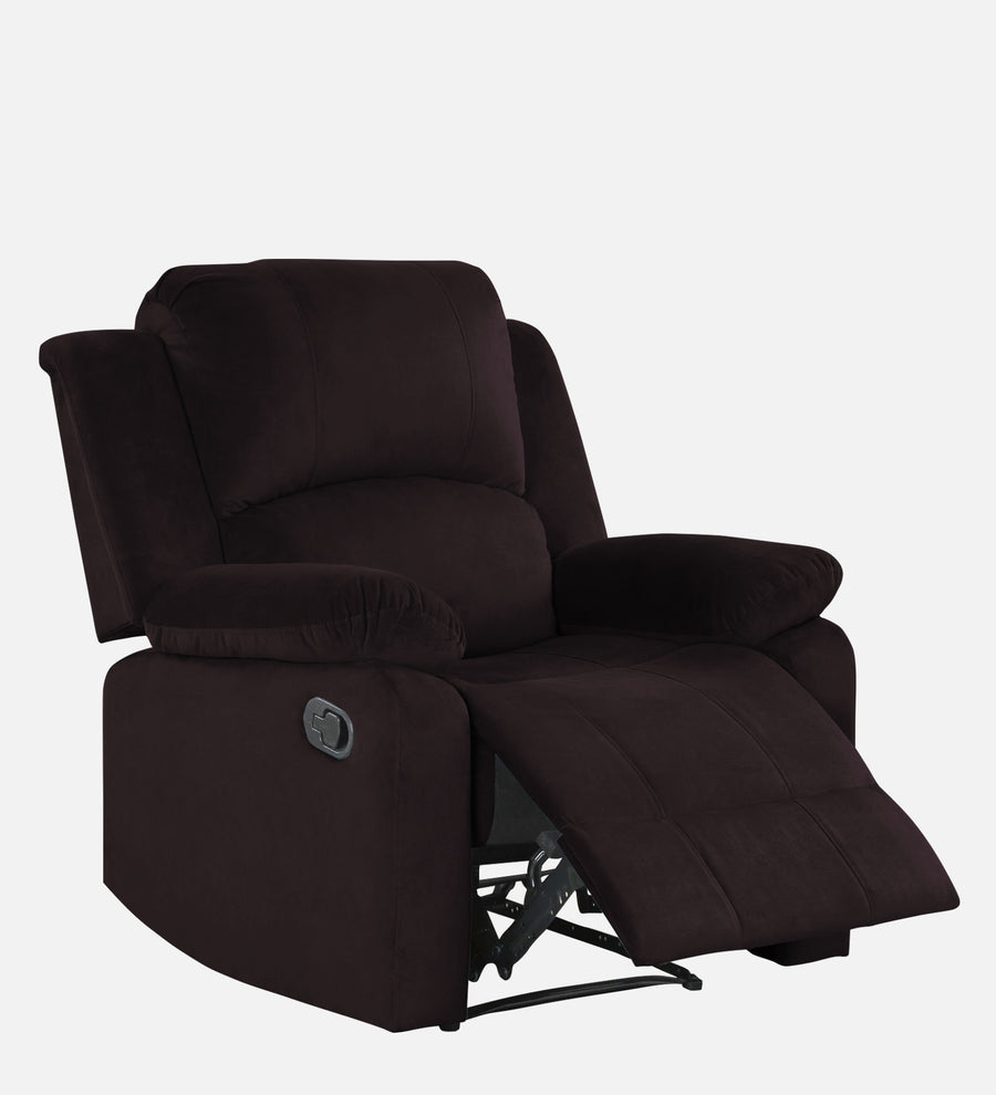 Henry Fabric 1 Seater Motorized Recliner In Cara Brown Colour - Febonic Living
