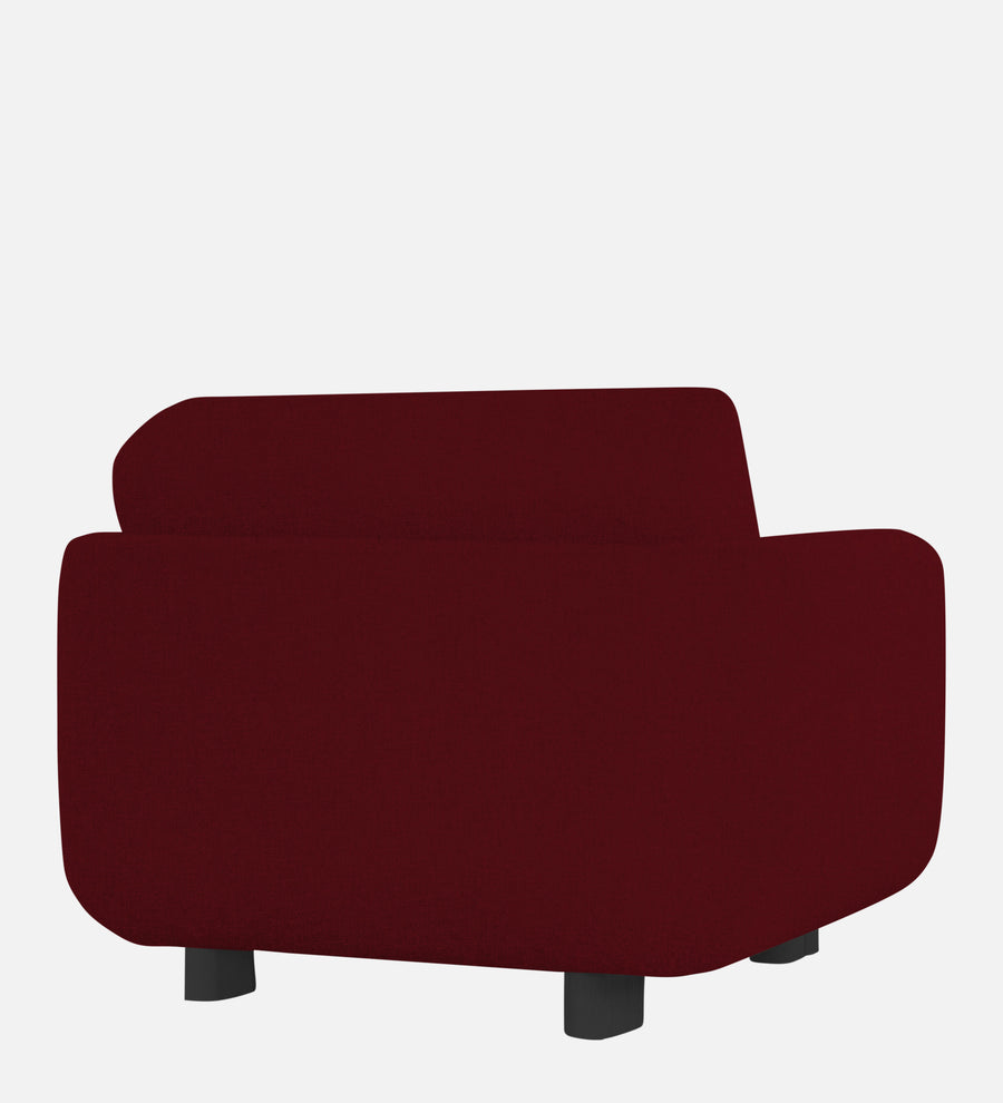 Varu Fabric 1 Seater Sofa In Ruby Red Colour - Febonic Living