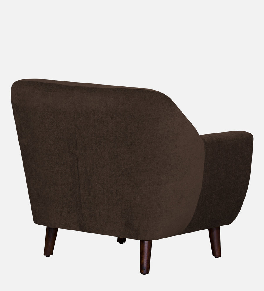 German Fabric 1 Seater Sofa In Cidar Brown Colour - Febonic Living