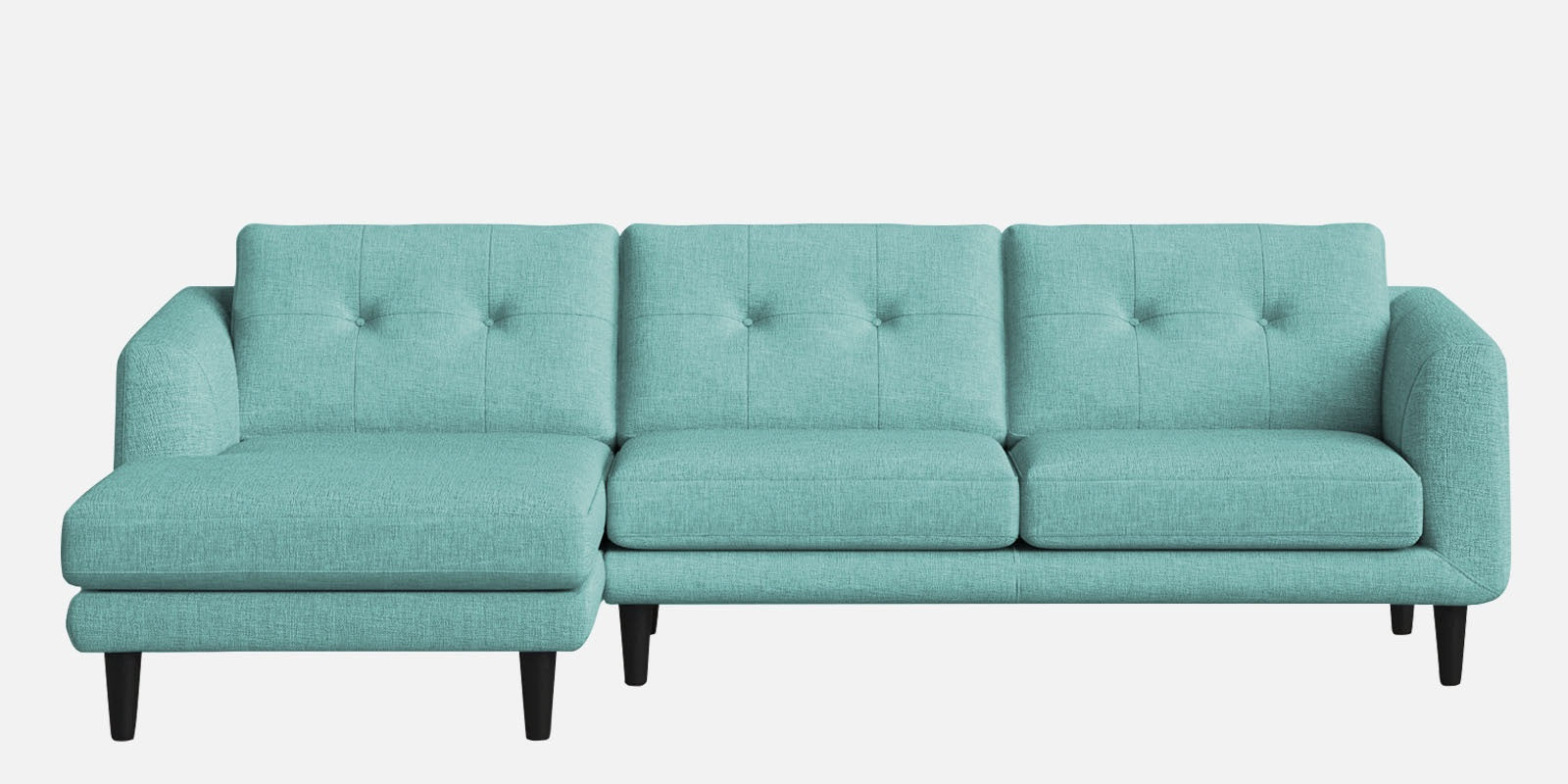 Natasha Velvet RHS Sectional Sofa (3+Lounger) in Barmunda Aqua Colour